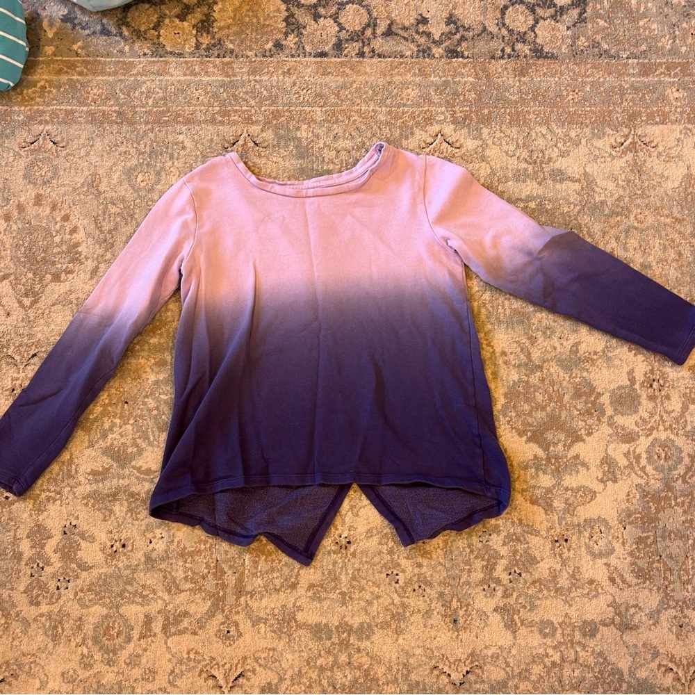 Old Navy girls shirt size xl 14  long sleeve purple ombre PERFECT CONDITION